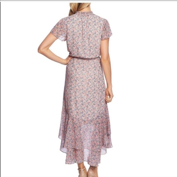 1. STATE FLORAL PINK BLUE DRESS FOREST FAIRY COTTAGE PRAIRIE ANGEL ROMANTIC - Picture 2 of 12